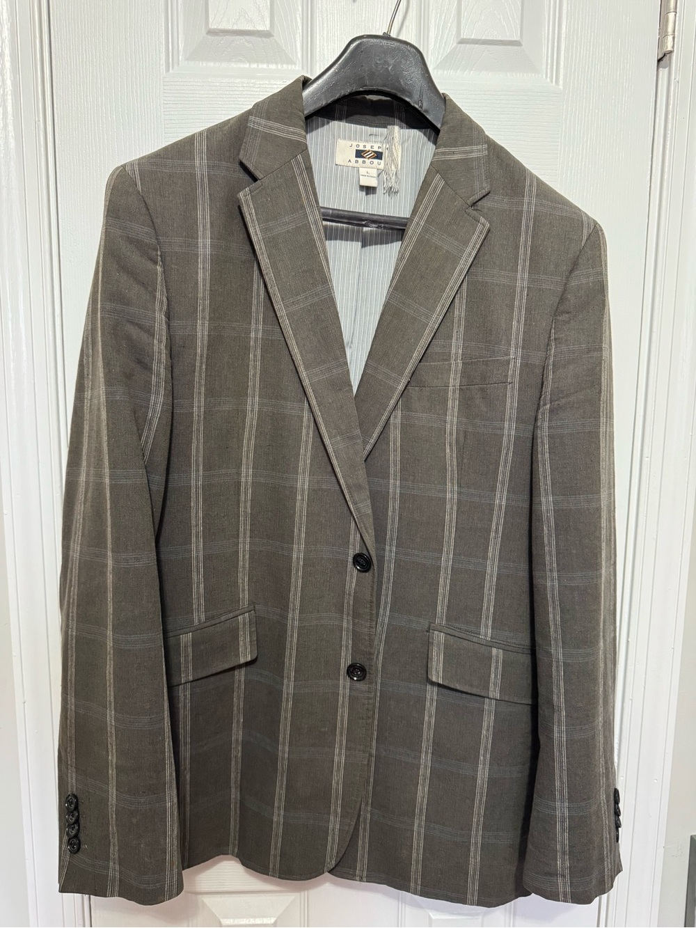 Joseph Abboud Brown Windowpane Blazer